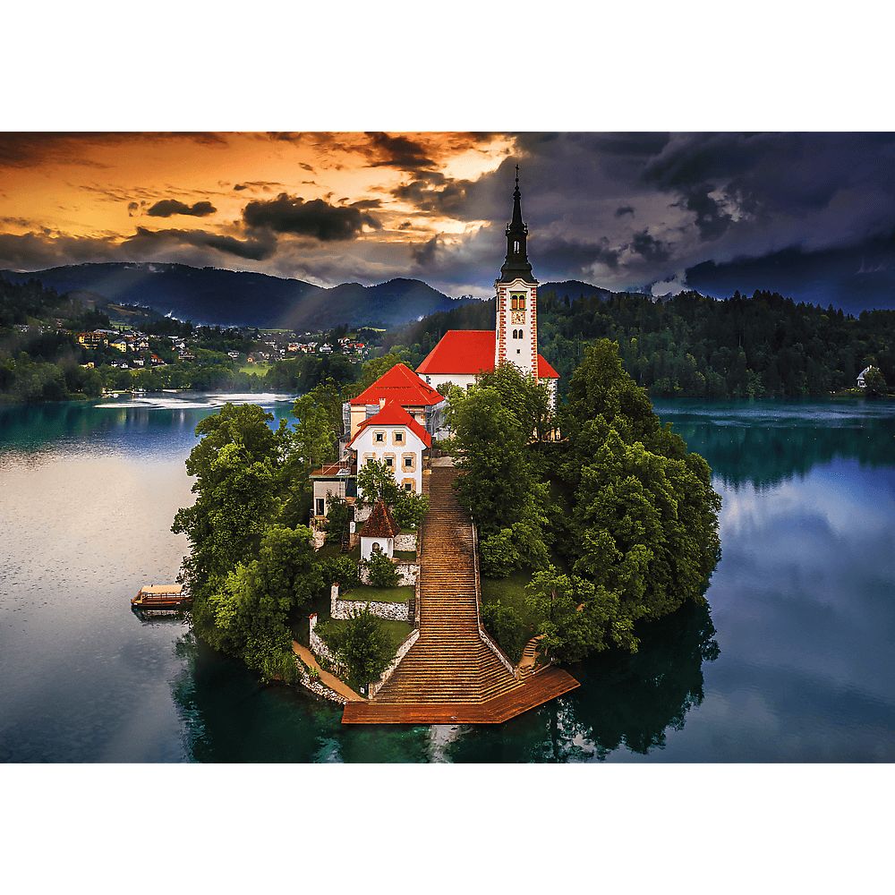 Пазлы Trefl Фото Одиссея Озеро Блед Словения 1000 элементов - фото 2