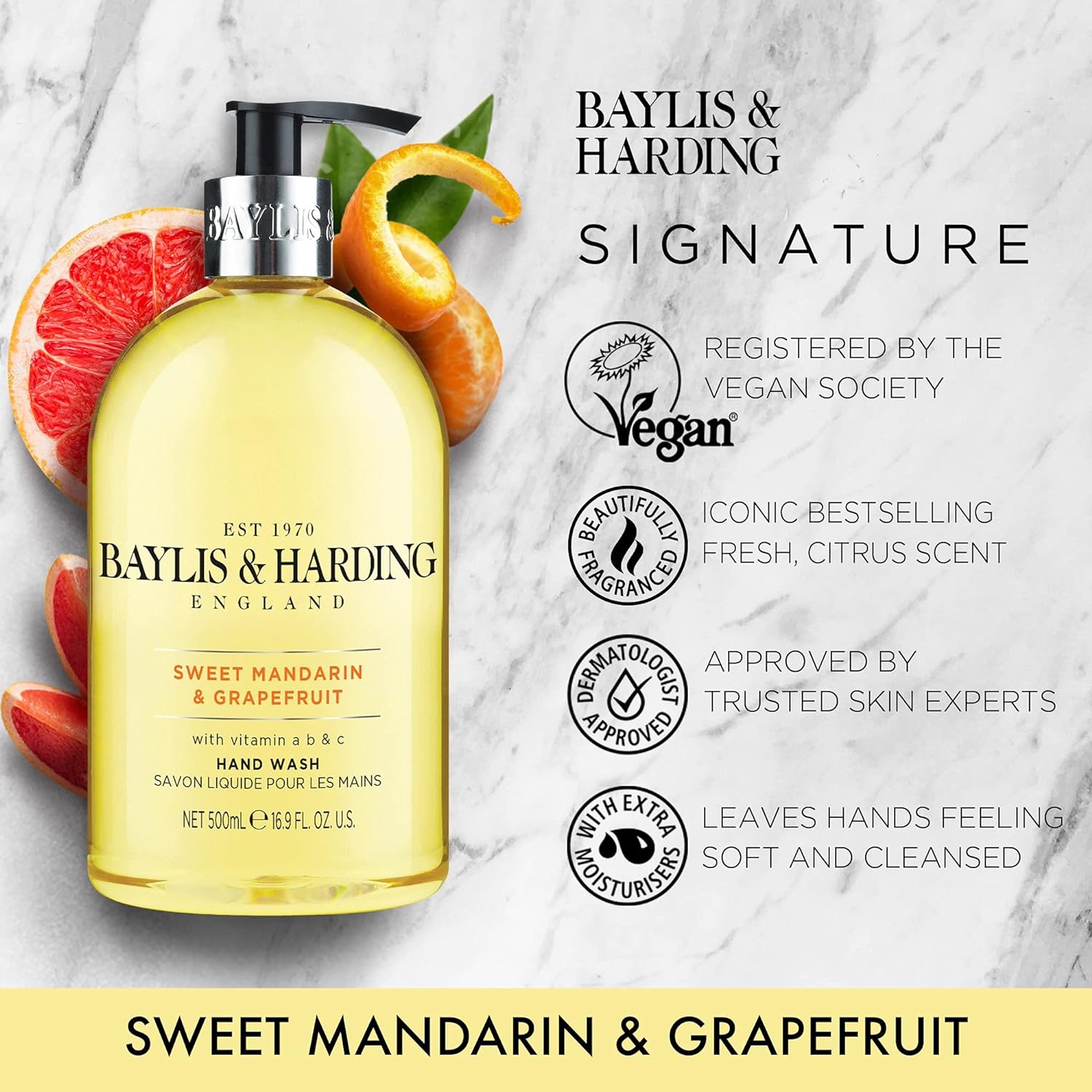 Рідке мило для рук Baylis & Harding Sweet Mandarin & Grapefruit 500 мл - фото 2