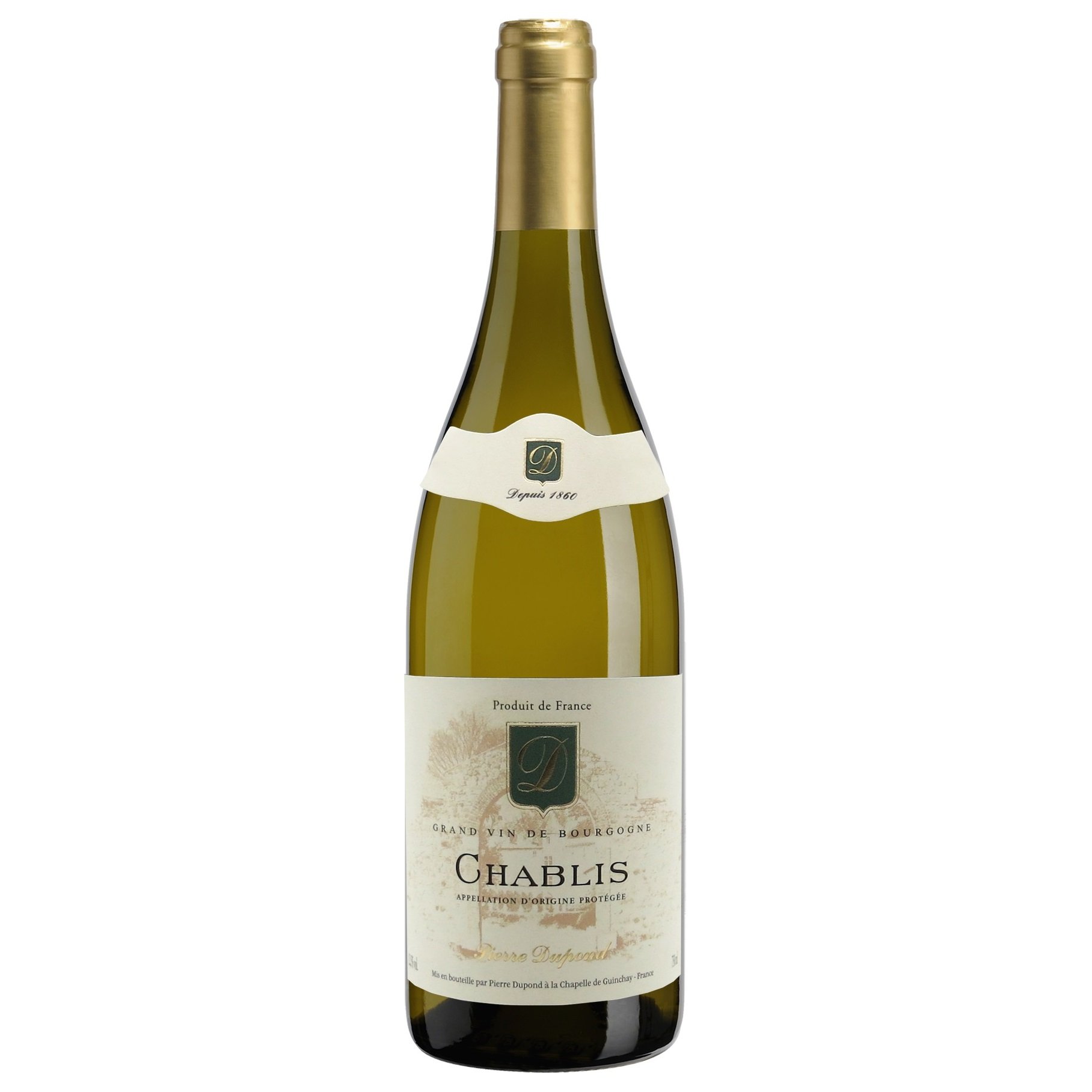 Вино Pierre Dupond Chablis Vin De Bourgogne, біле, сухе, 0,75 л - фото 1