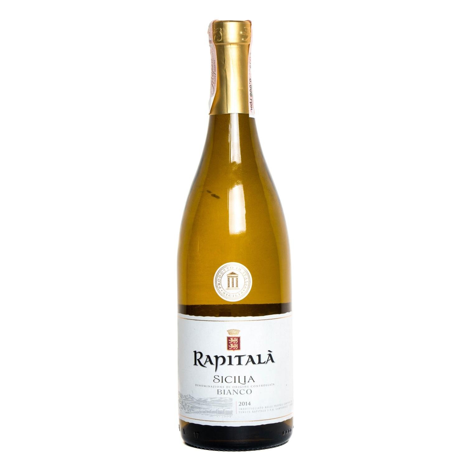 Вино Tenuta Rapitala Sicilia Chardonnay біле сухе, 0,75 л, 13% (585479) - фото 1