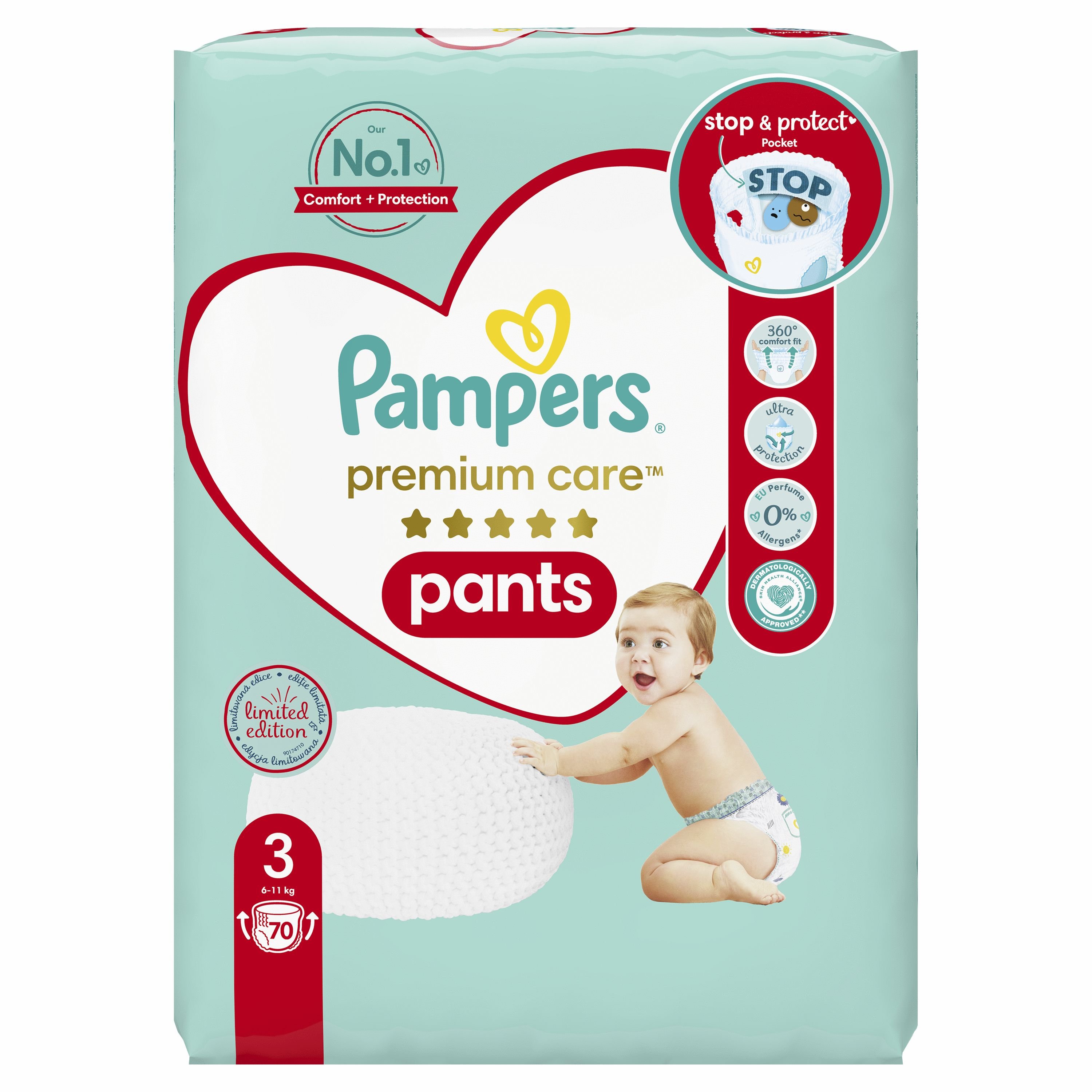 Подгузники-трусики Pampers Premium Care Pants 3 (6-11 кг) 70 шт. - фото 2
