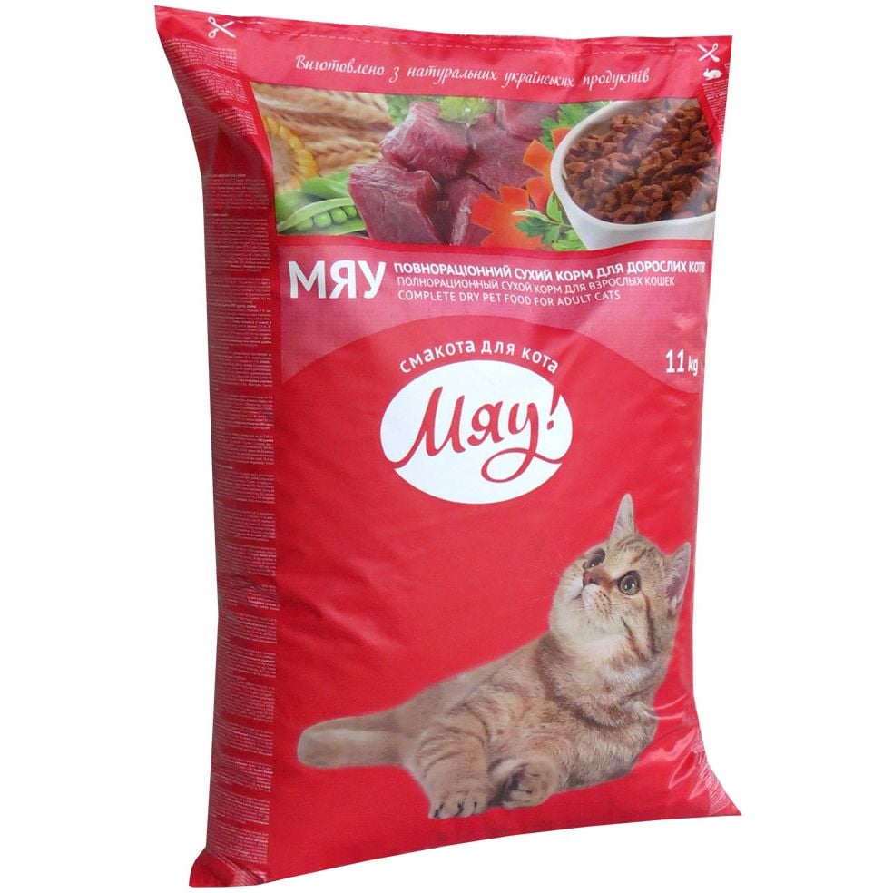 Сухой корм для кошек Мяу с мясом 11 кг (B1240102) - фото 2