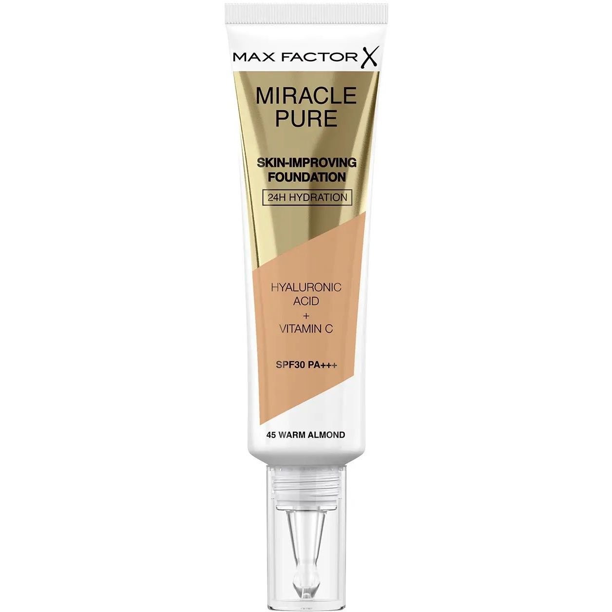 Тональная основа Max Factor Miracle Pure Skin-Improving Foundation SPF30 тон 045 (Warm Almond) 30 мл - фото 1