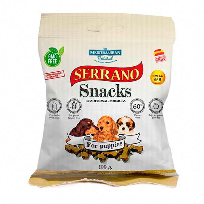 Натуральні ласощі для собак Serrano Snacks Спеціальна формула для цуценят, 100 г - фото 1