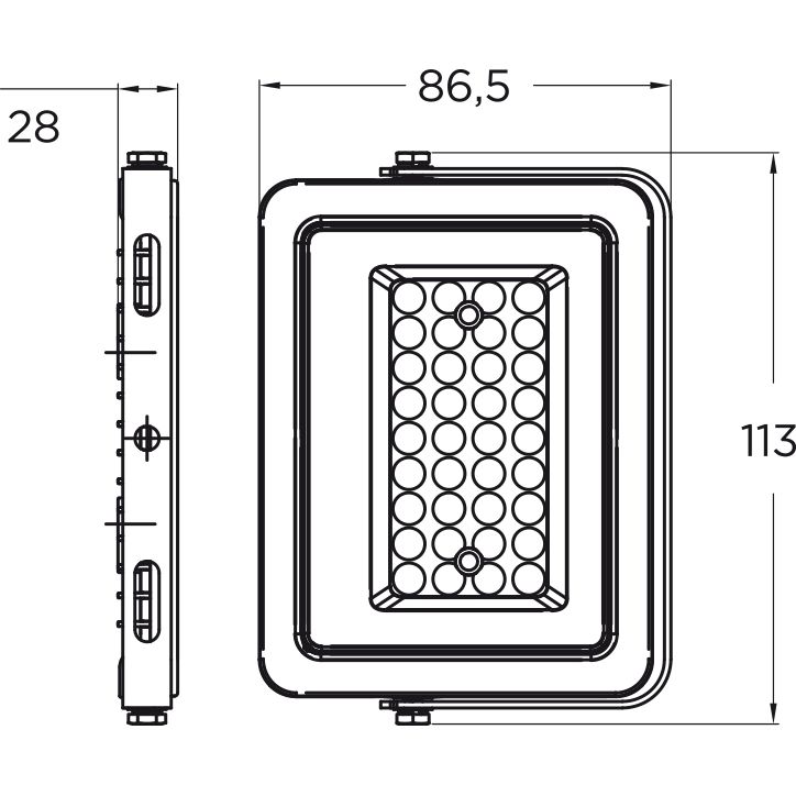 Прожектор Eurolamp LED с радиатором черный (LED-FL-30(B)) - фото 3