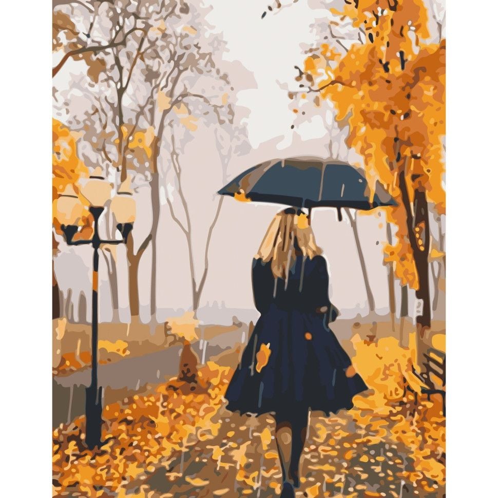 Картина по номерам ArtCraft Осенняя элегантность без подрамника 10022-ACNF 40х50 см - фото 1