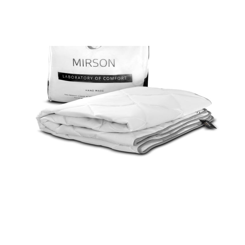 Ковдра вовняна MirSon Royal №025, літня, 140x205 см, біла - фото 2
