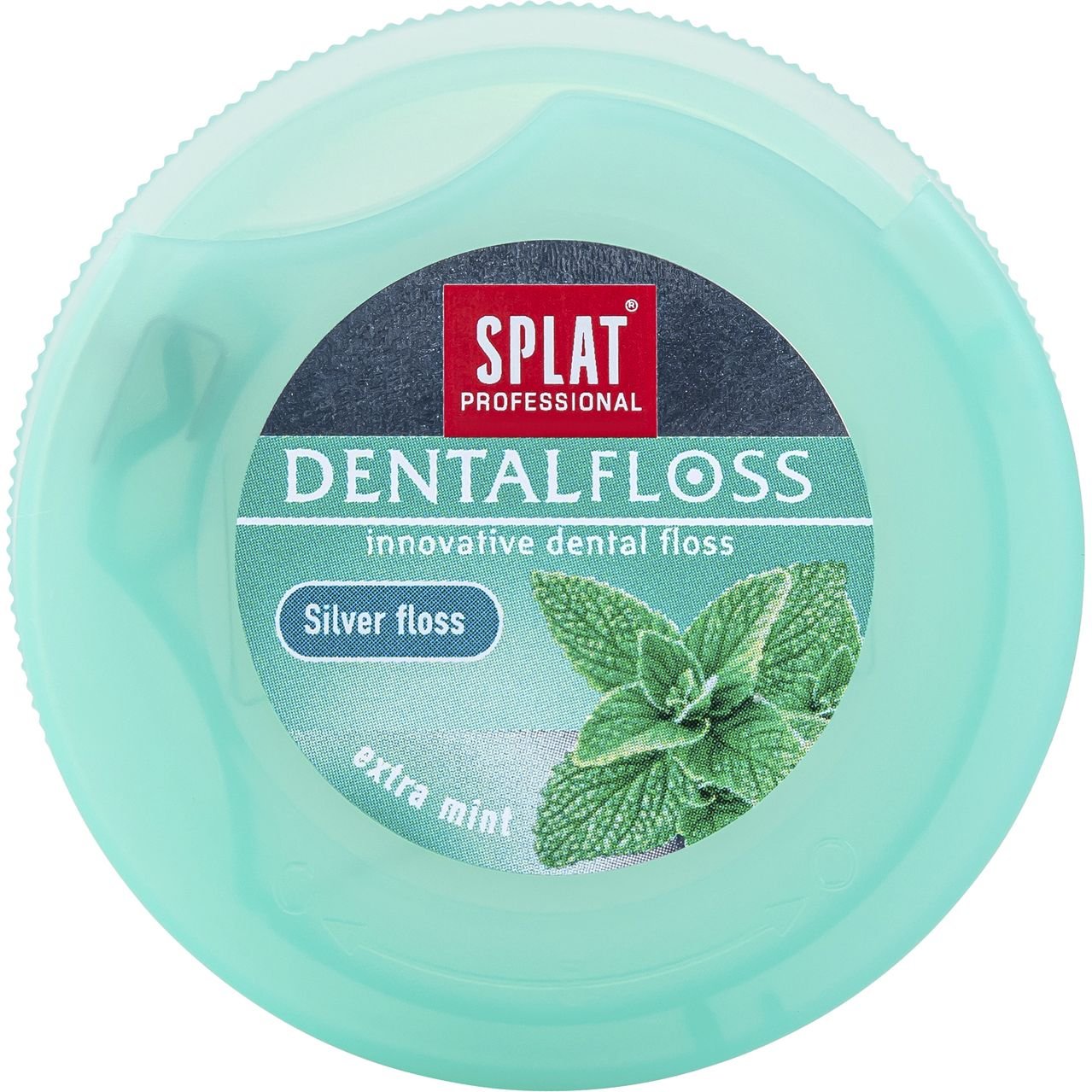 Нить зубная Splat Professional Dental Floss Mint & Silver с волокнами серебра и мятой 30 м - фото 1