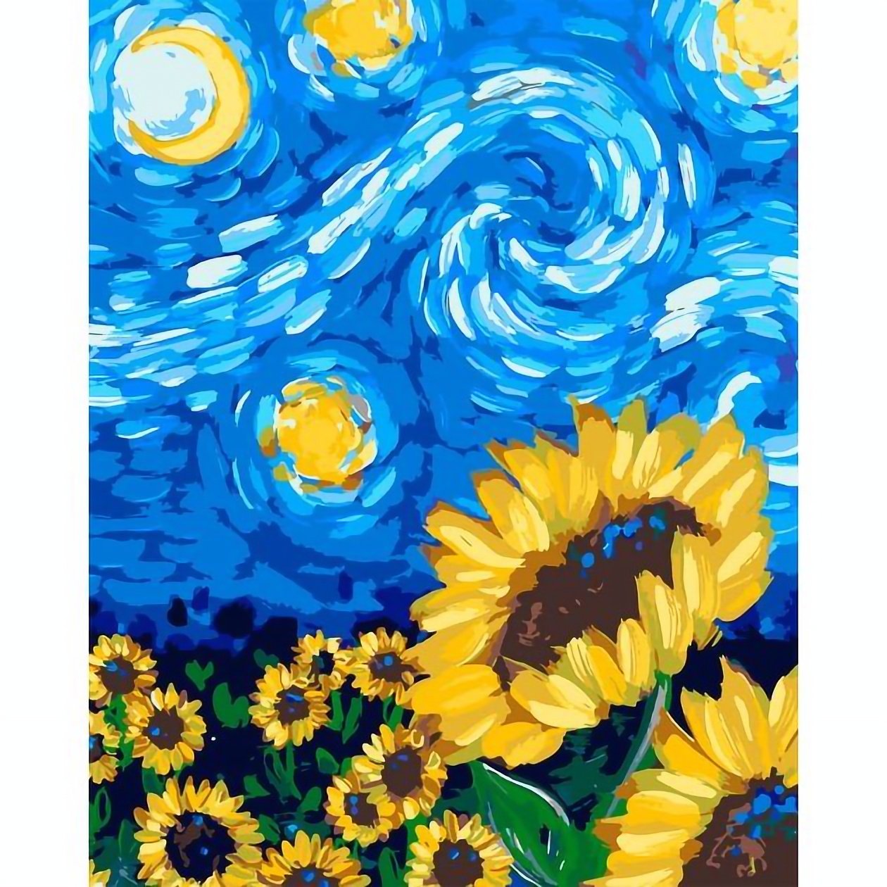 Картина по номерам Santi Подсолнух в стиле Ван Гога, 40х50 см (954471) - фото 1