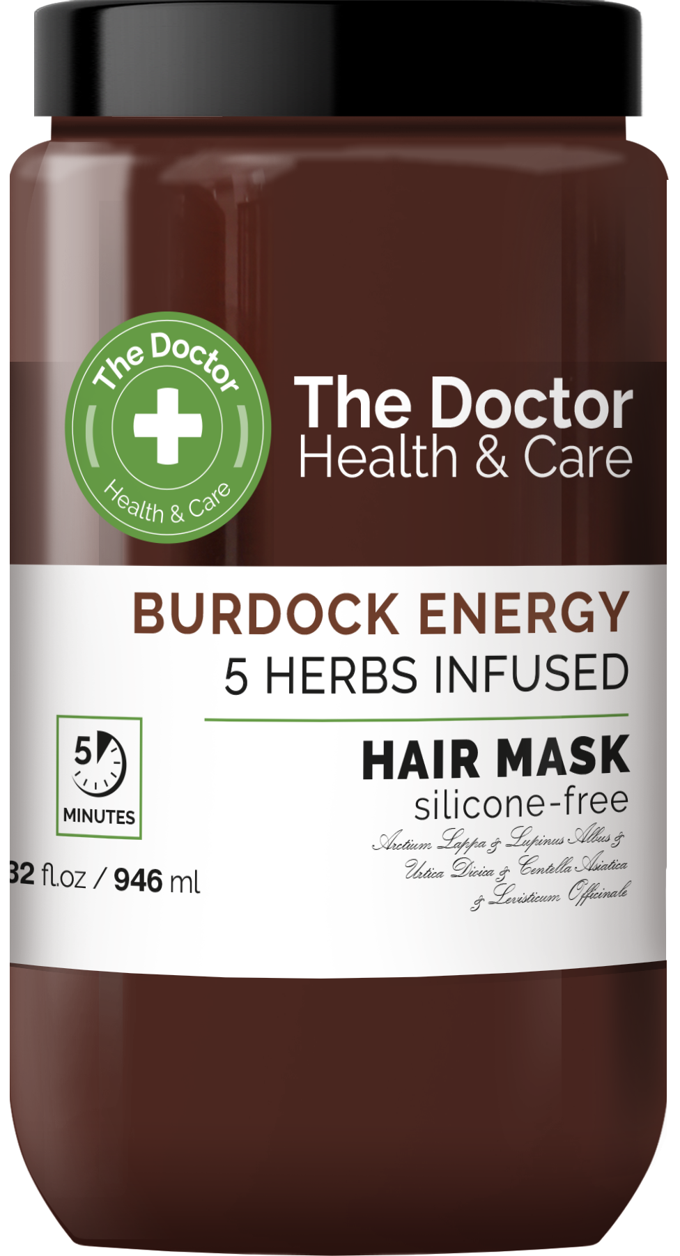 Маска для волосся The Doctor Health&Care Burdock Energy 5 Herbs Infused Hair Mask, 946 мл - фото 1