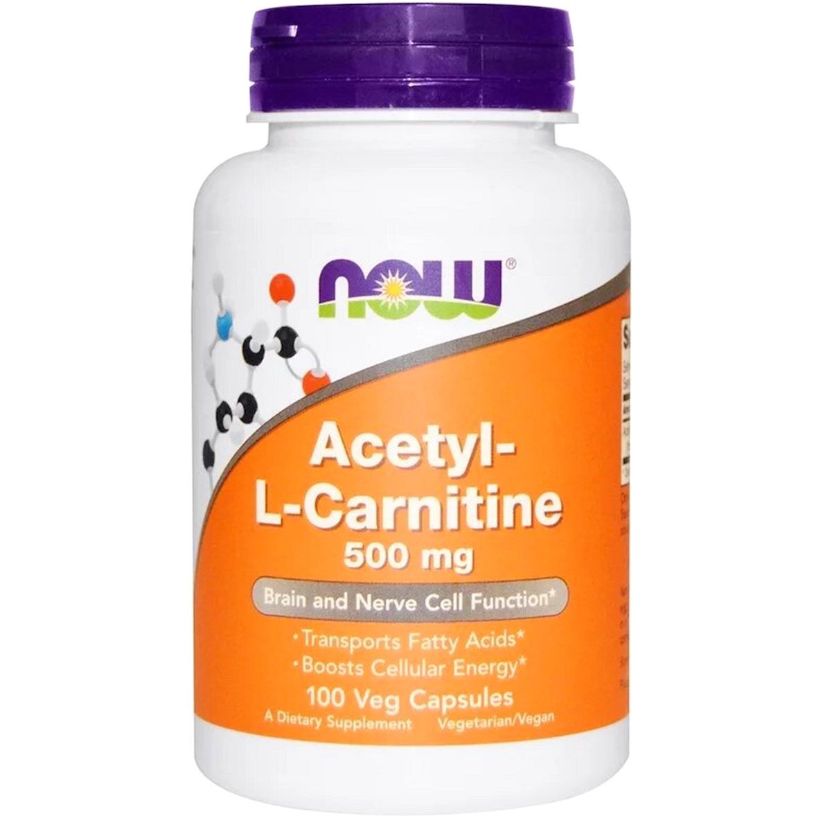 Ацетил-L Карнитин Now Acetyl-L Carnitine Brain and Nerve Cell Function 500 мг 50 капсул - фото 1