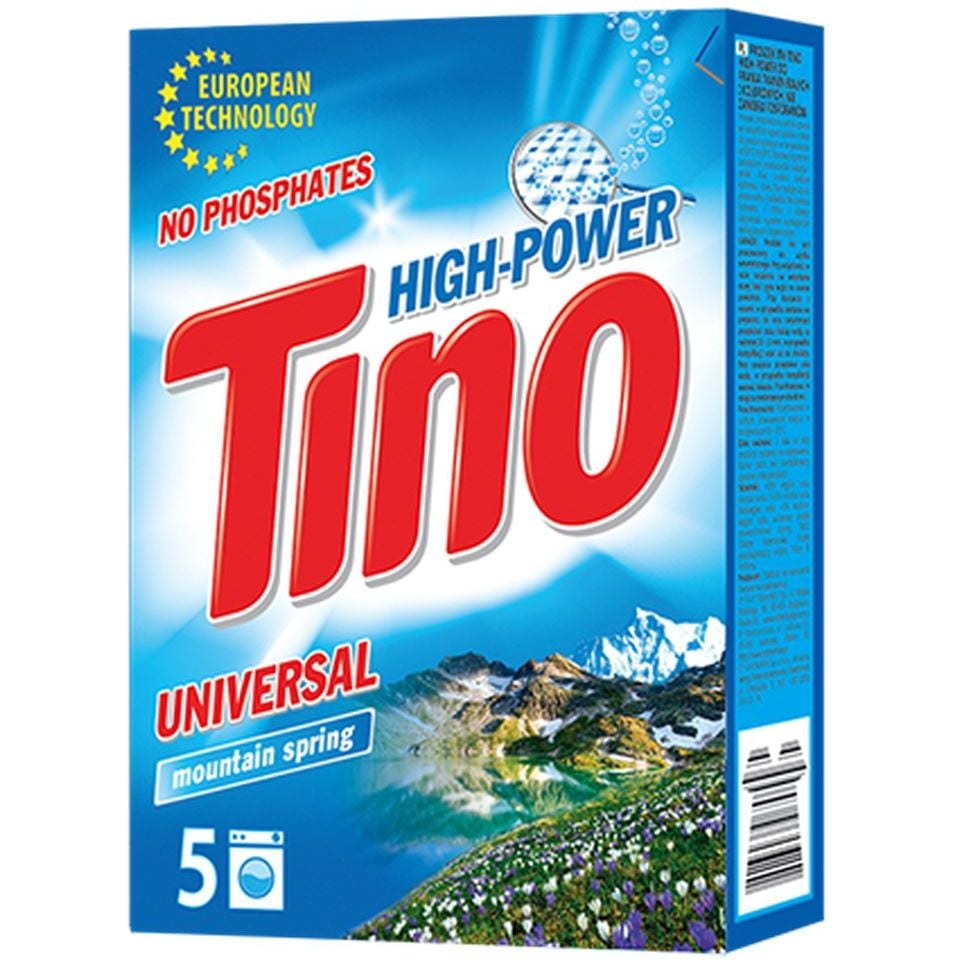 Пральний порошок Tino High-Power Mountain Spring універсальний, 350 г - фото 1