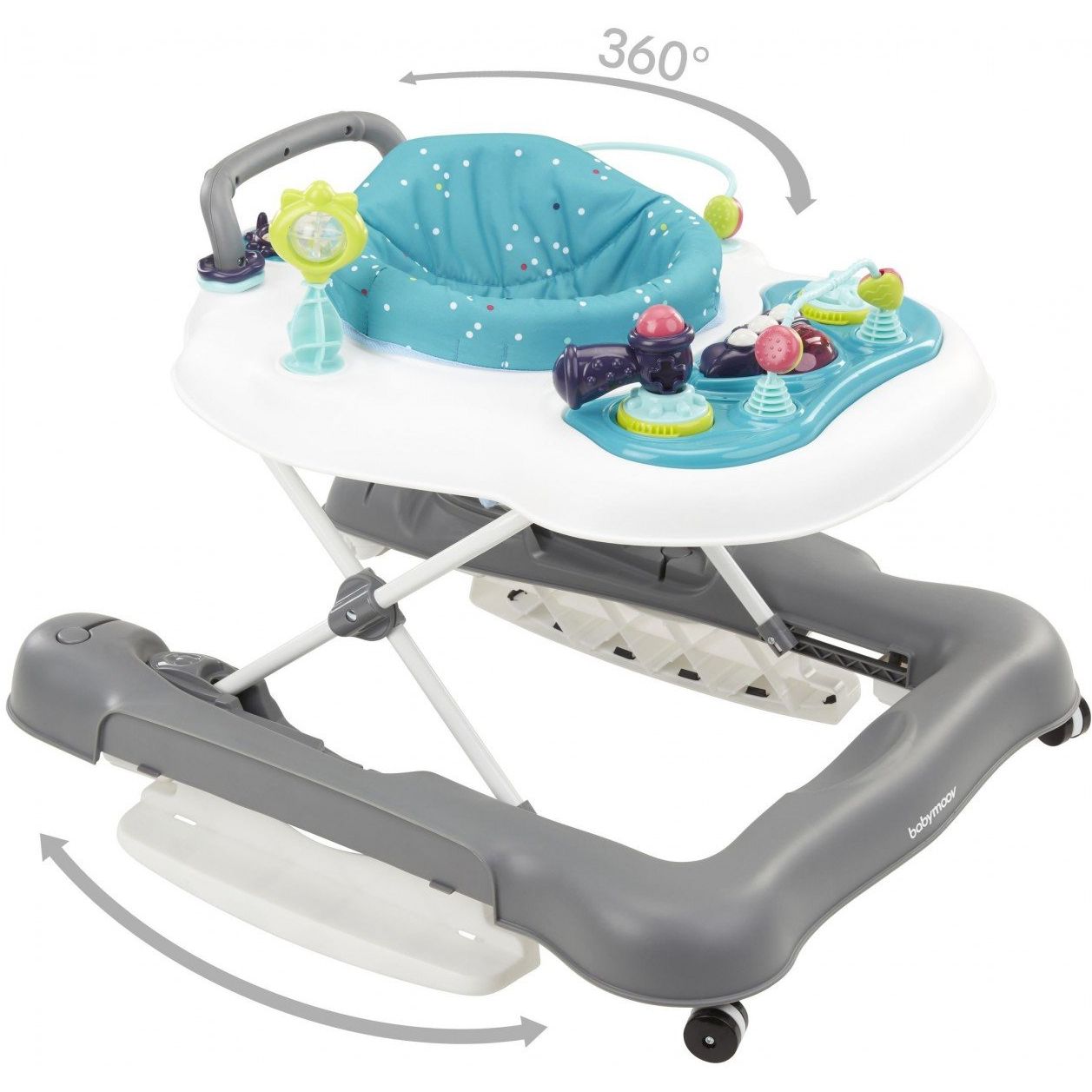 Ходунки дитячі Babymoov Baby Walker 5 в 1, сірі з білим (A040008) - фото 3