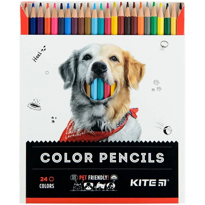 Кольорові олівці Kite Dogs 24 шт. (K22-055-1) - фото 2