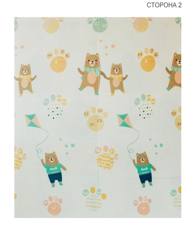 Детский двухсторонний складной коврик Poppet Парк и Прогулка медвежат, 150х180 см (PP002-150) - фото 3