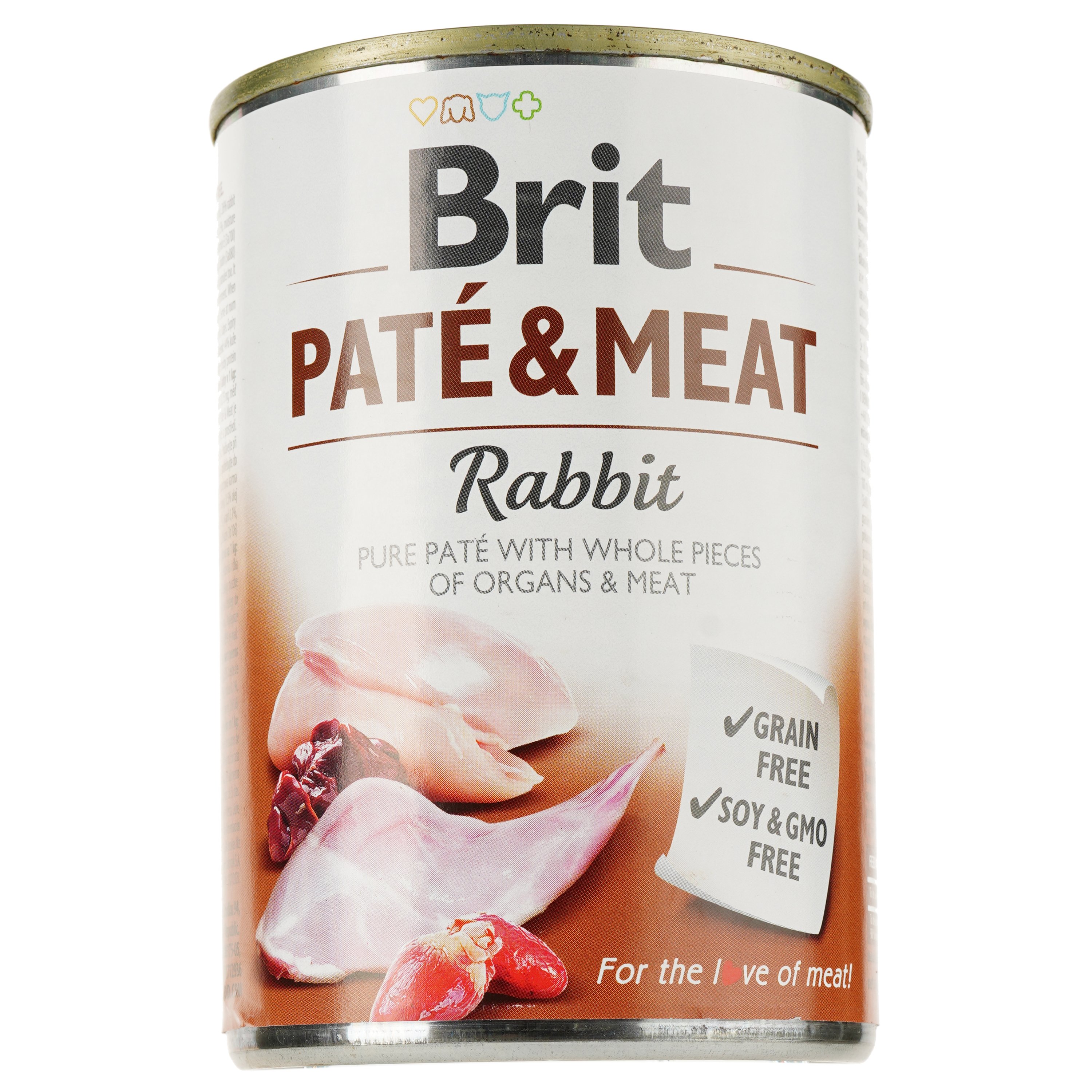 Вологий корм для собак Brit Paté&Meat, з кроликом, 400 г - фото 2