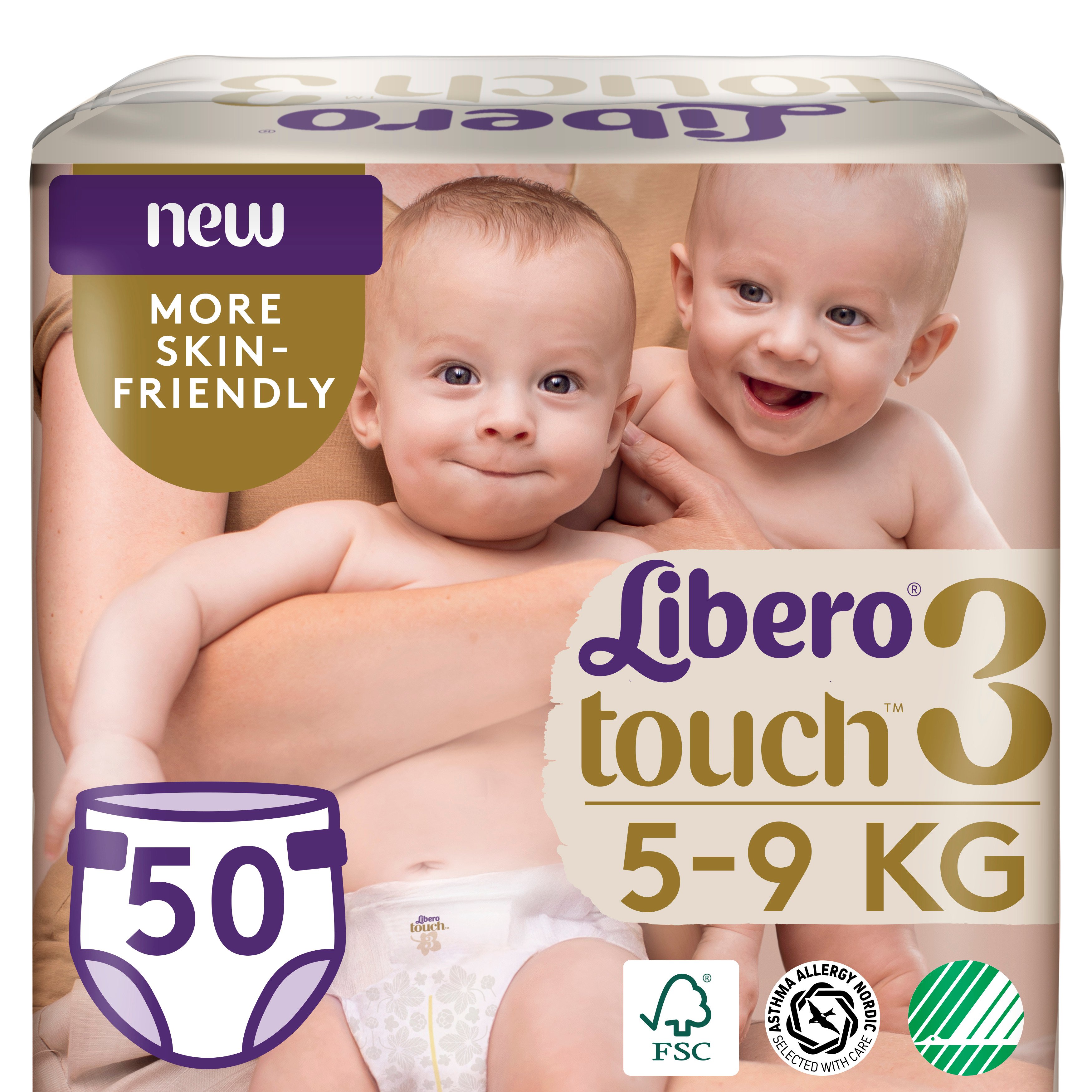 Підгузки Libero Touch 3 (5-9 кг), 50 шт. - фото 1
