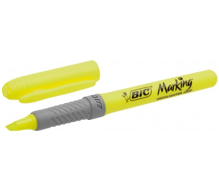 Маркер текстовий BIC Highlighter Grip, жовтий, 1 шт. (811935) - фото 2