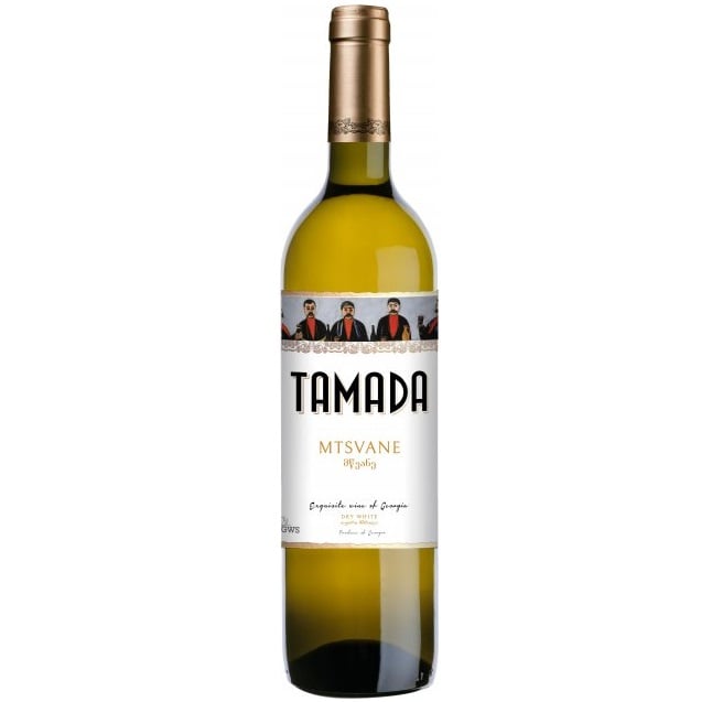 Вино Tamada Mцванe, біле, сухе, 13,5%, 0,75 л - фото 1