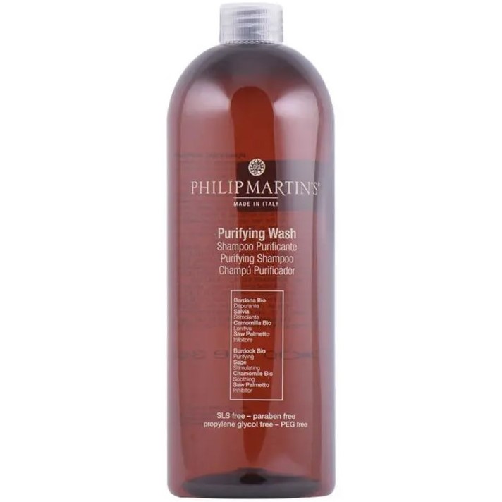 Очищающий шампунь для волос, склонных к выпадению Philip Martin's Purifying Wash Champu, 1 л - фото 1