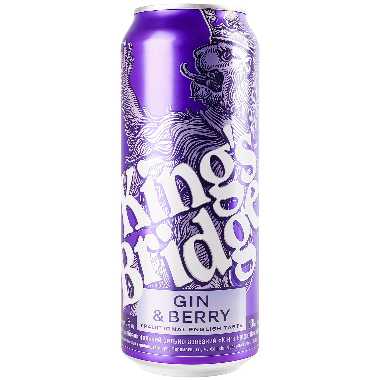 Напій слабоалкогольний King's Bridge Gin & Berry 7% 0.5 л з/б - фото 1