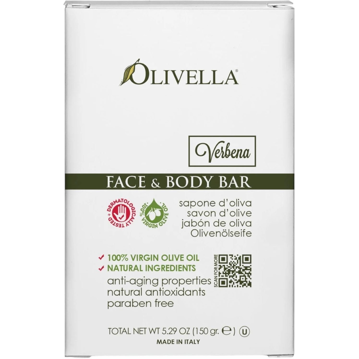 Мило для обличчя та тіла Olivella Вербена на основі оливкової олії, 150 г - фото 2
