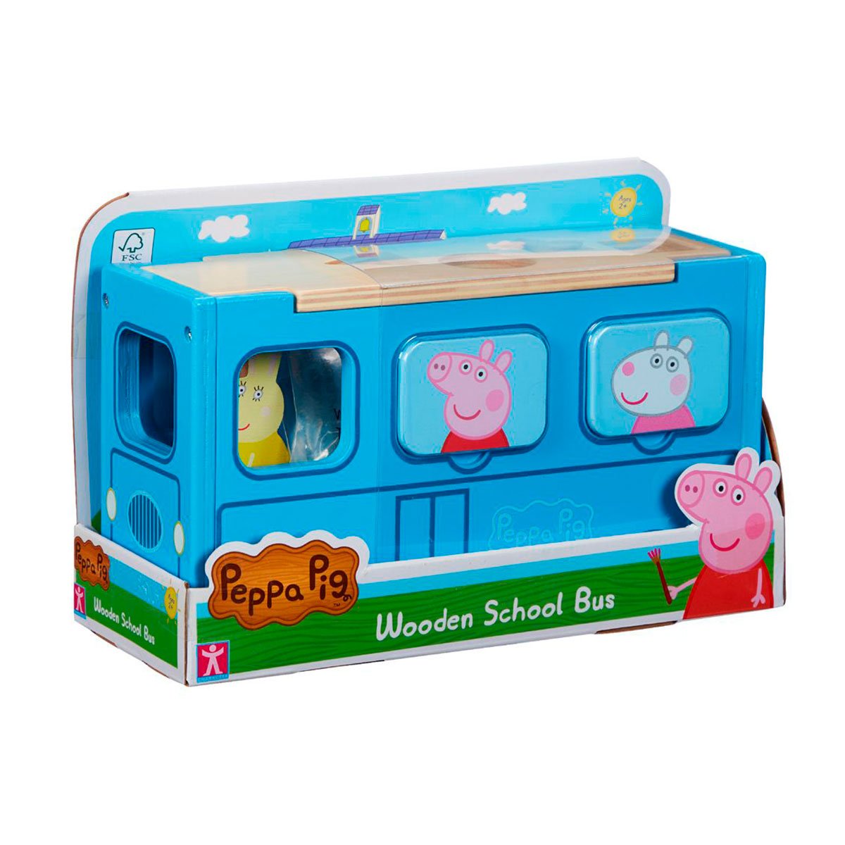 Дерев'яний ігровий набір-сортер Peppa Pig Шкільний автобус Пеппи (7222) - фото 5
