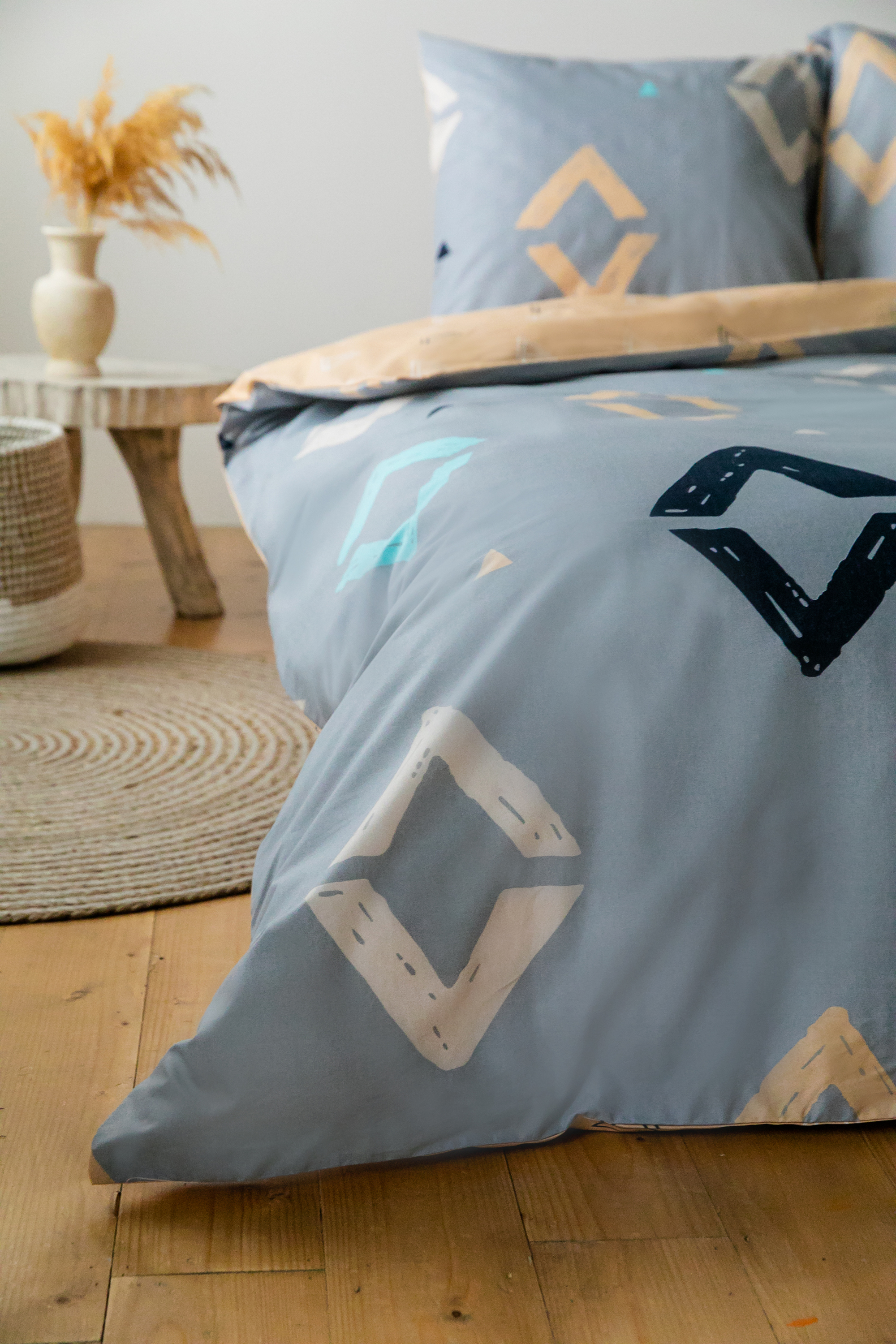 Комплект постельного белья ТЕП Soft dreams Rhombus двуспальный серый с бежевым (2-03858_25502) - фото 2