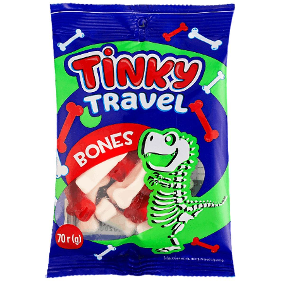 Конфеты желейные Tinky Travel Bones 70 г - фото 1