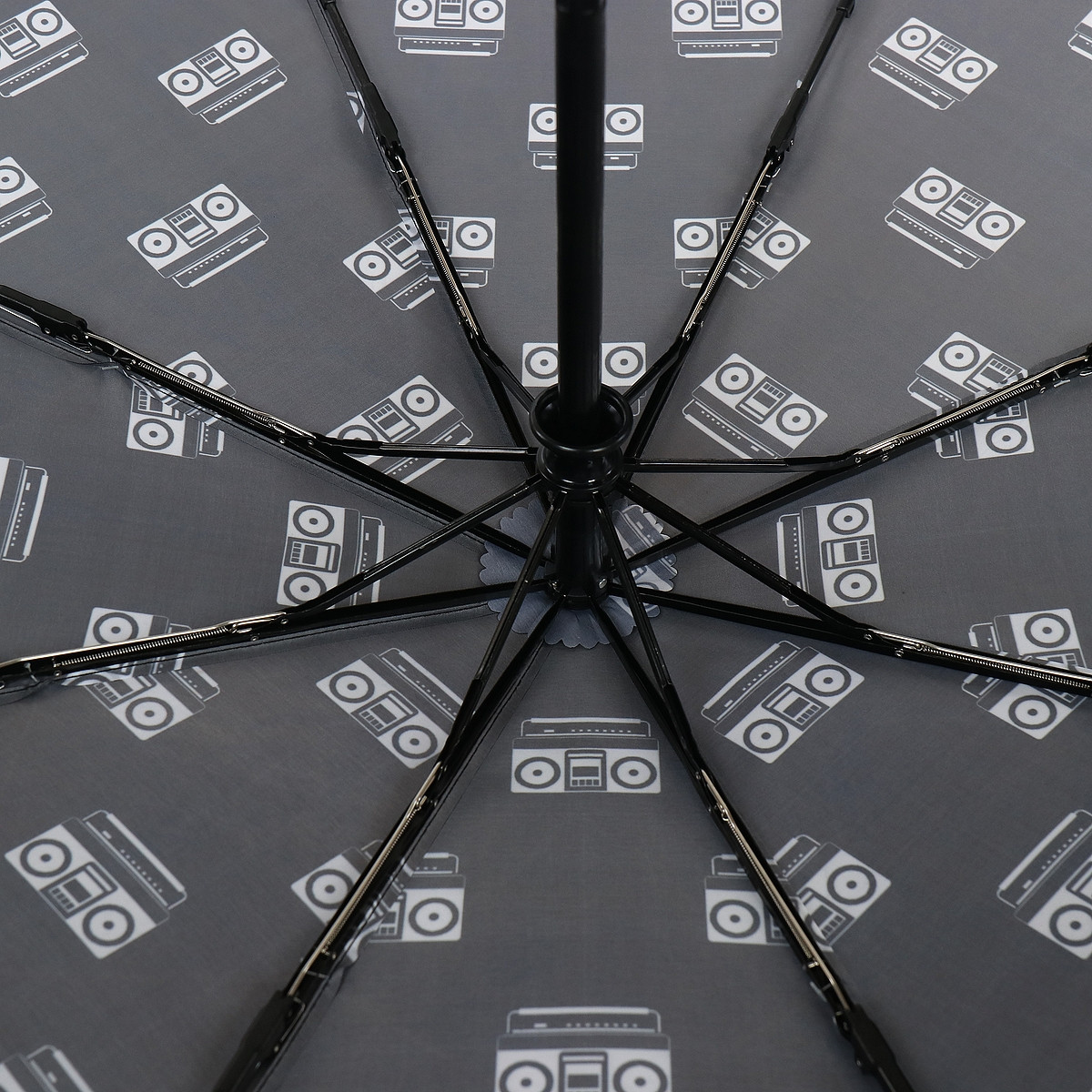 Женский складной зонтик полный автомат Art Rain 100 см черный - фото 4