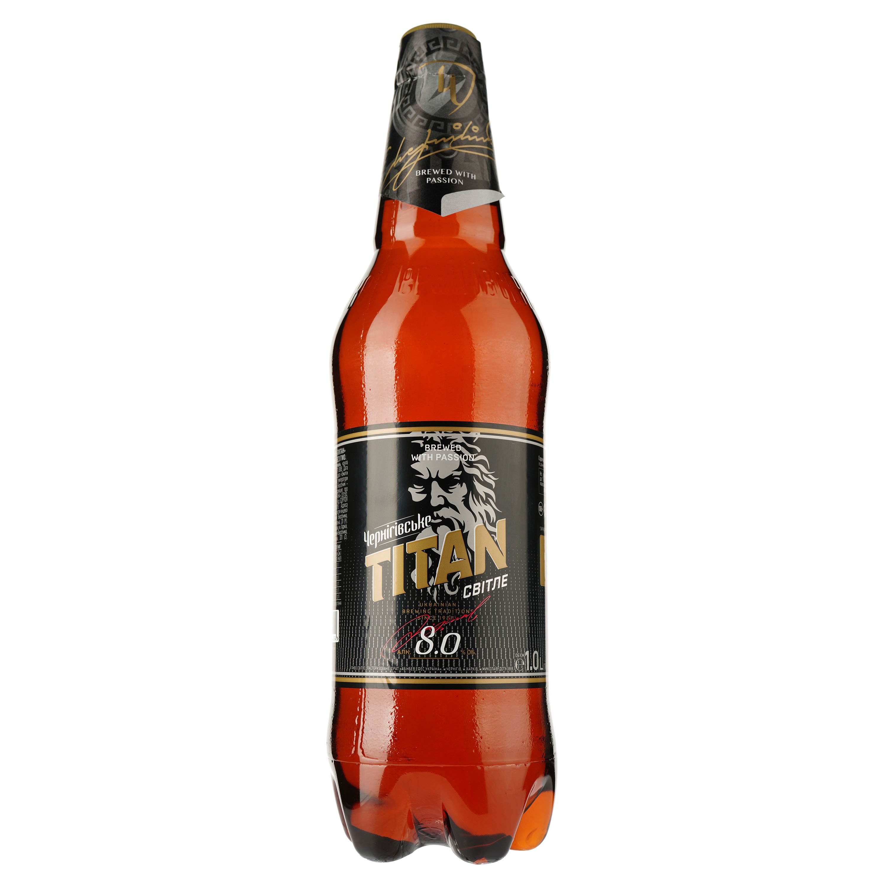 Пиво Чернігівське Titan, світле, 8%, 1 л - фото 1