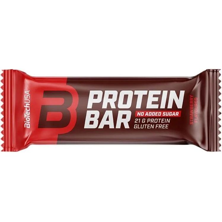 Протеїновий батончик BioTech Protein Bar Strawberry 70 г - фото 1