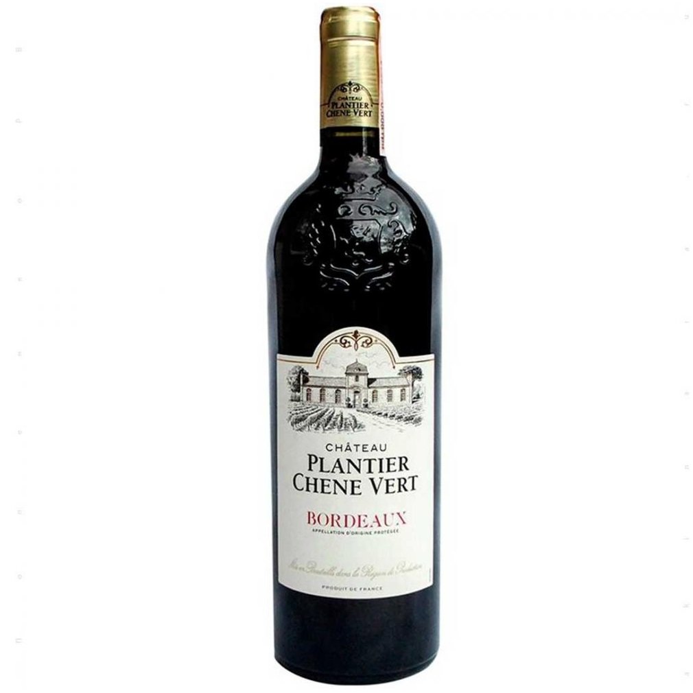 Вино Les Grands Chais de France Chateau Plantier Chene Vert Bordeaux, красное, сухое, 13,5%, 0,75 л - фото 1