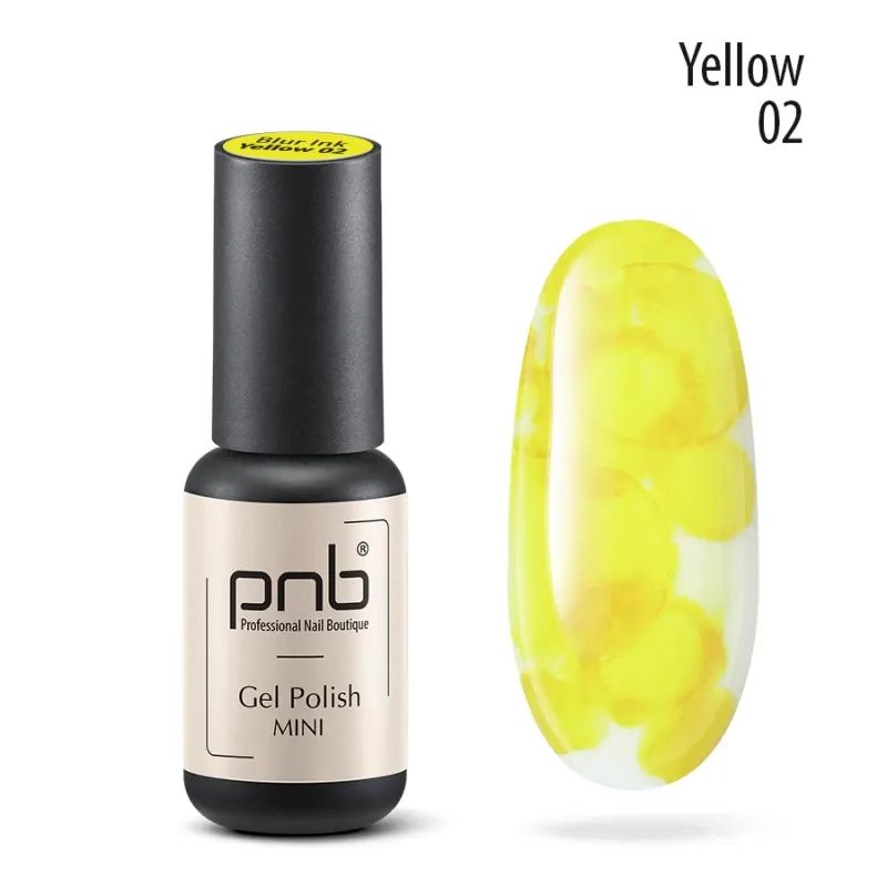 Аква-чорнила для дизайну нігтів PNB Blur ink Yellow 02, 4 мл - фото 2