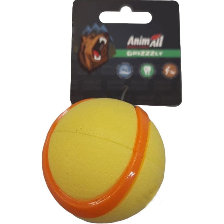 Игрушка для собак AnimAll Fun AGrizZzly Мяч желтая - фото 1