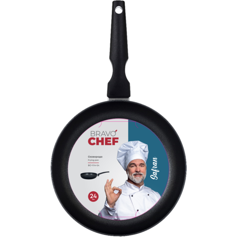 Сковорода Bravo Chef Safran, без крышки, 24 см (BC-1114-24) - фото 1