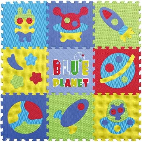 Дитячий розвиваючий ігровий килимок-пазл Baby Great Космічний простір, 92х92 см (GB-M1703) - фото 1