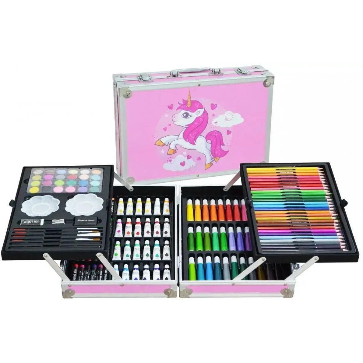 Набор для творчества и рисования Unicorn Нас5097 в чемодане 145 предметов розовый (1472935376.0) - фото 1
