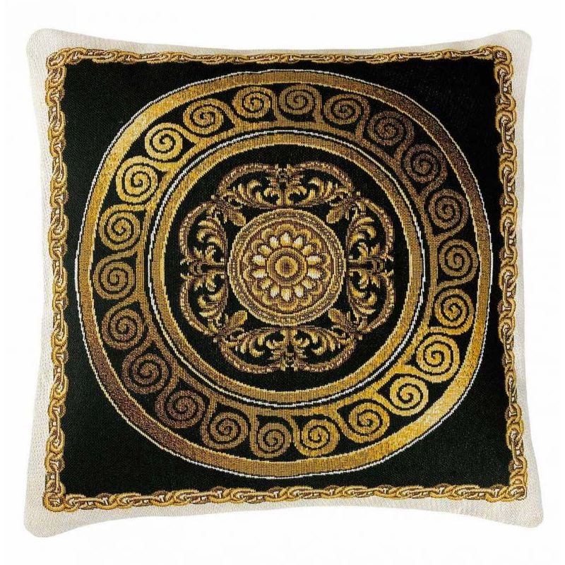 Подушка декоративна Прованс Baroque-2, 45х45 см, чорний із золотим (25623) - фото 1