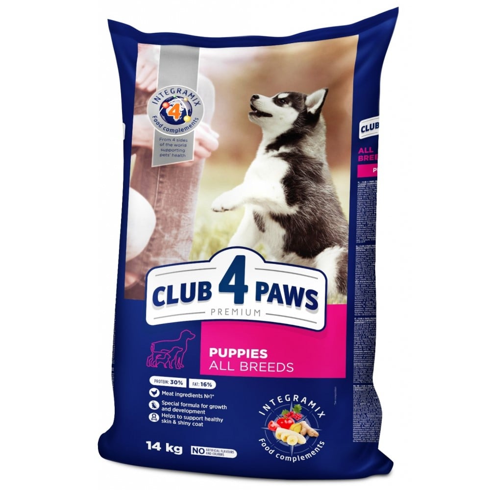 Сухий корм для цуценят Club 4 Paws Premium, з куркою, 14 кг (B4530101) - фото 1