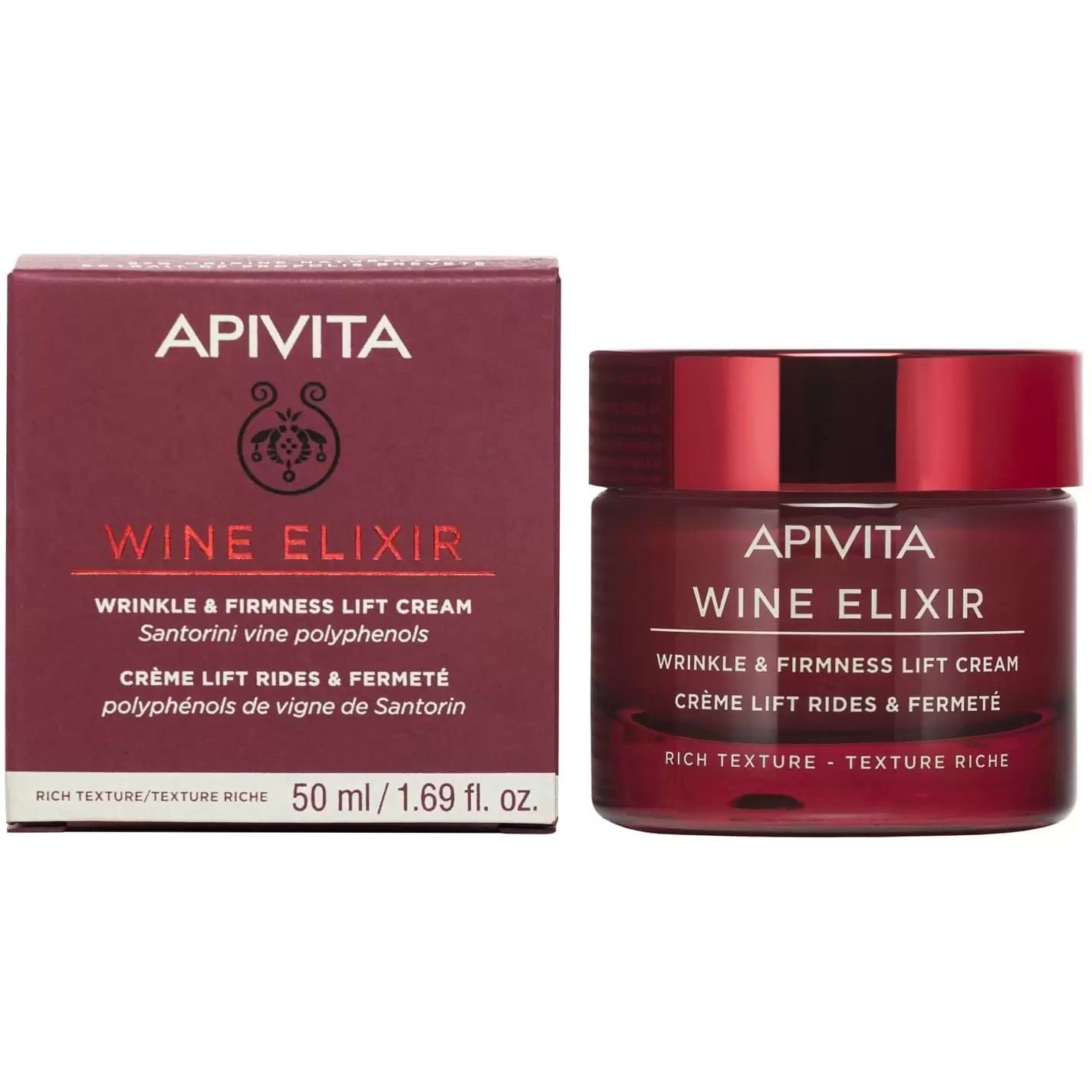 Крем-ліфтинг насиченої текстури Apivita Wine Elixir для боротьби зі зморшками та підвищення пружності, 50 мл - фото 2