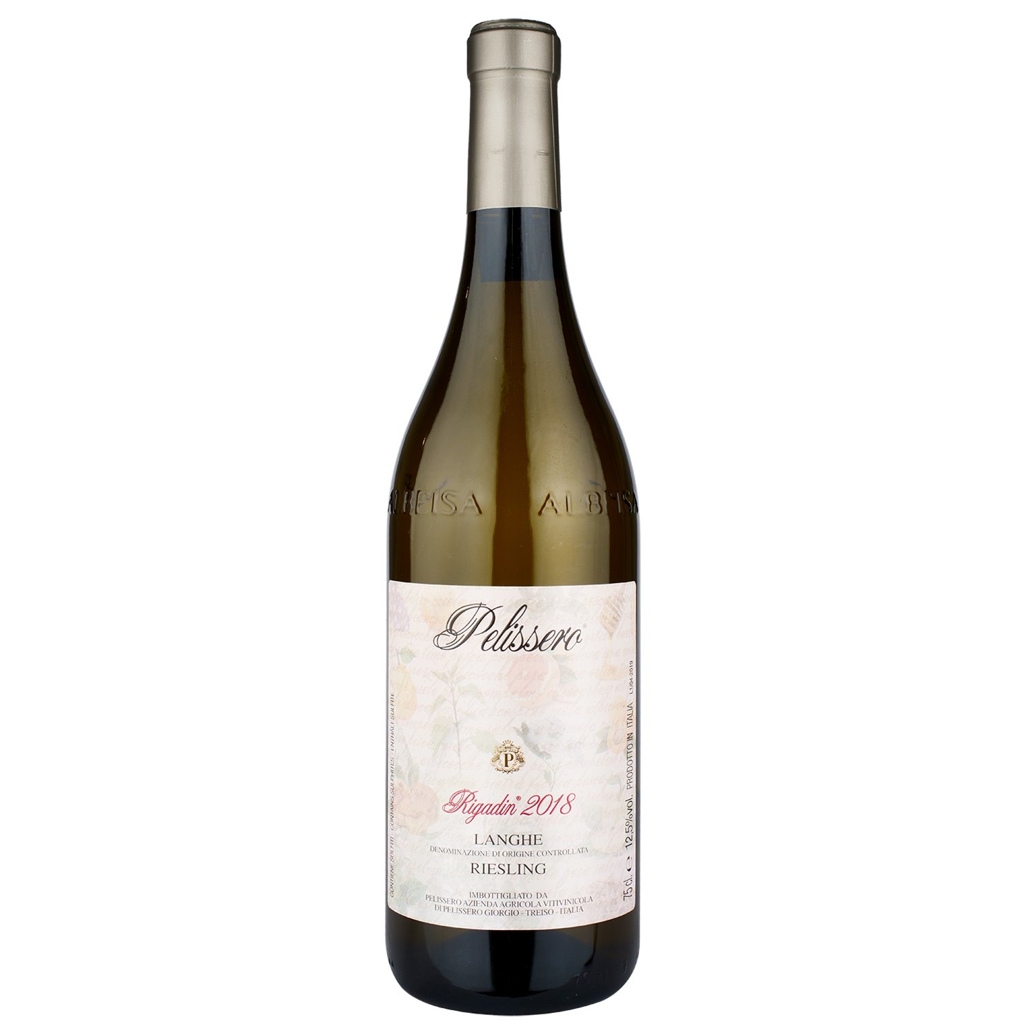 Вино Pelissero Langhe Riesling Rigadin, біле, сухе, 0,75 л - фото 1