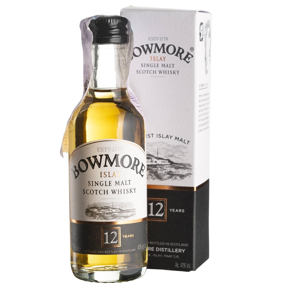 Віскі Bowmore 12 yo Single Malt Scotch Whisky 40% 0.05 л купити у Києві ...