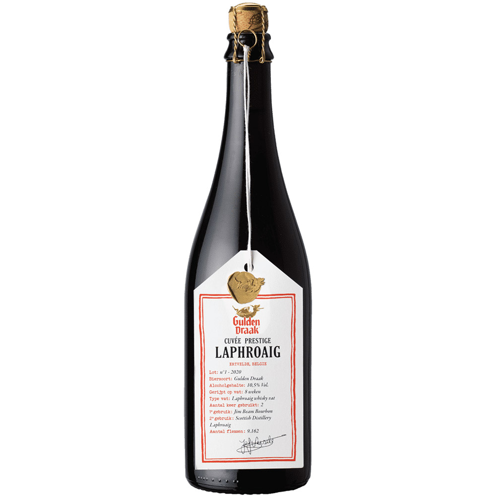 Пиво Gulden Draak Cuvee Prestige Laphroaig янтарное 10.5% 0.75 л - фото 1