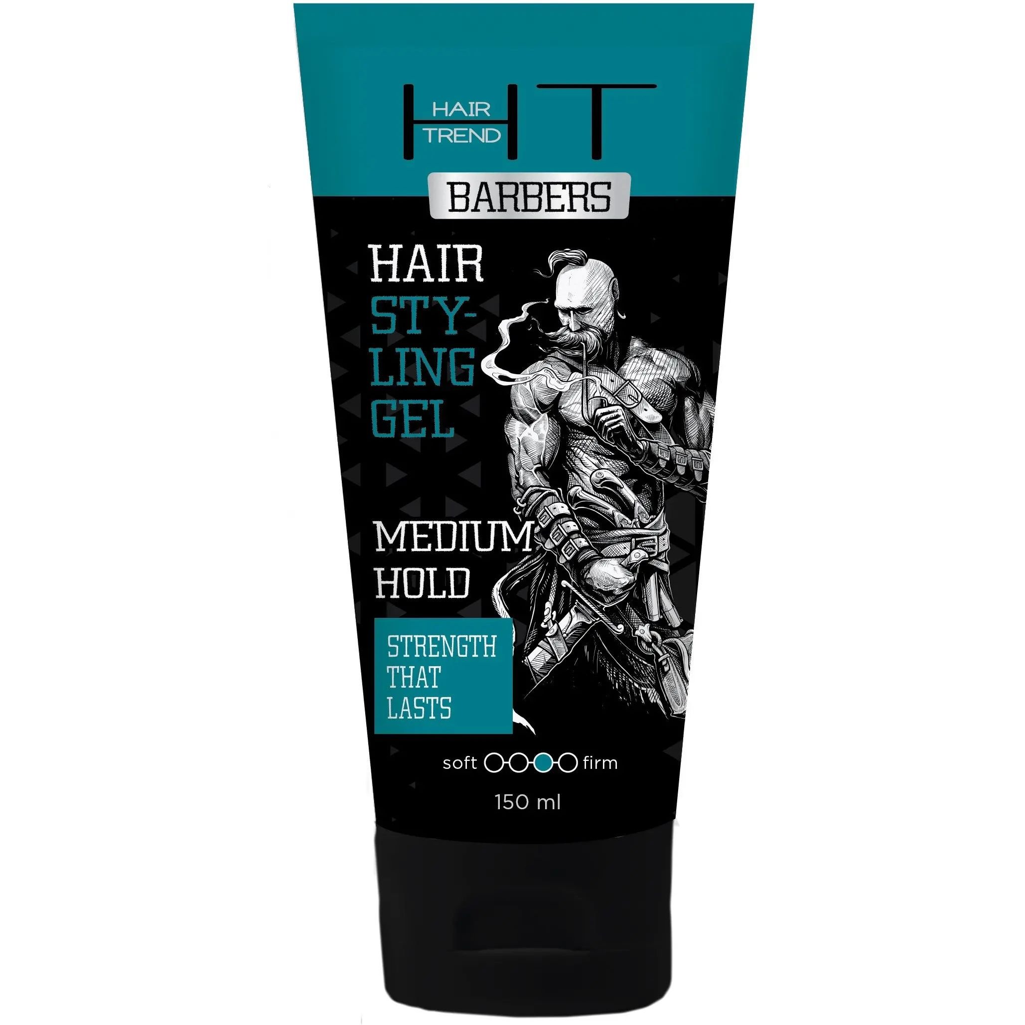 Подарочный набор для мужчин Hair Trend Barber: Шампунь против перхоти с морской солью 250 мл + Гель-стайлинг для волос средней фиксации 150 мл - фото 3