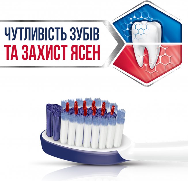 Зубна щітка Sensodyne Чутливість зубів та захист ясен м'яка біла з червоним - фото 9