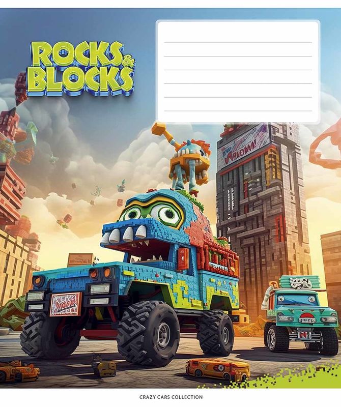 Тетрадь общая Школярик Star Rocks&Blocks в линию 12 листов 30 шт. (012-3280L) - фото 3