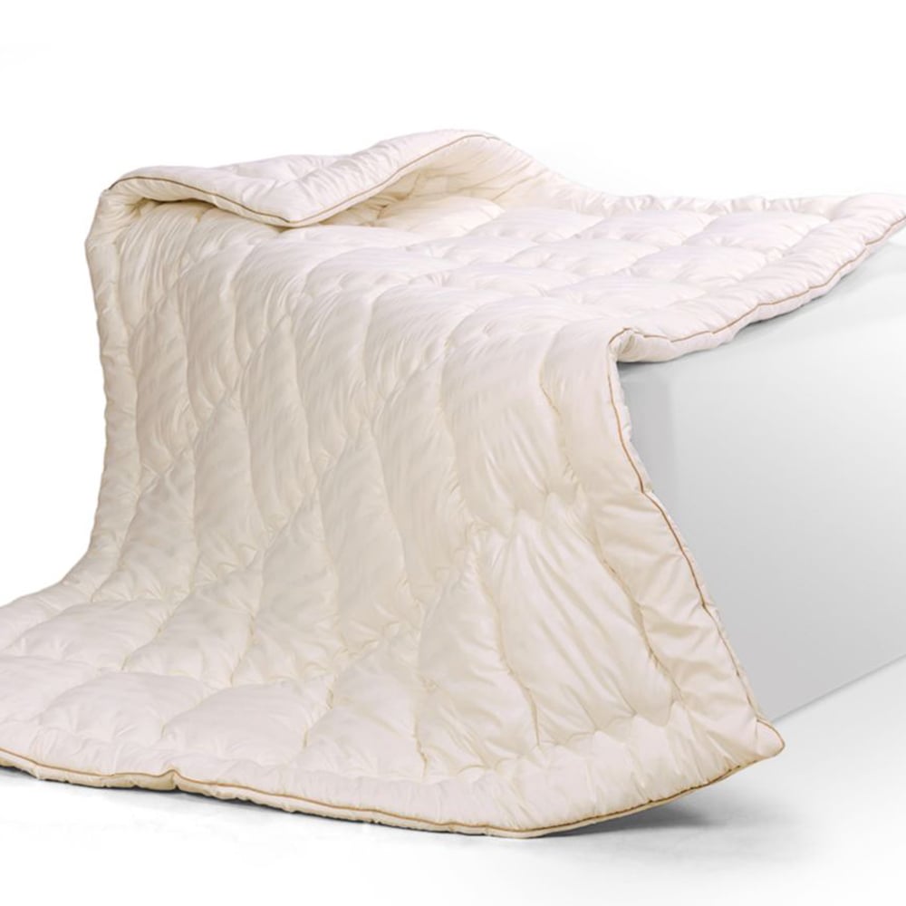 Одеяло шерстяное MirSon Gold Silk Hand Made №168, демисезонное, 140x205 см, белое - фото 5