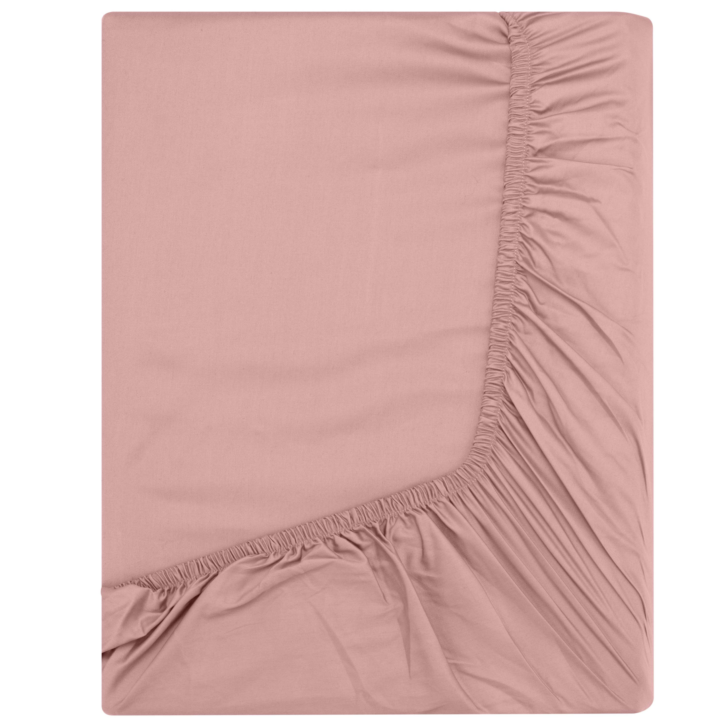 Простыня на резинке Ardesto Mix&Match Premium сатин 160х200+30 см светло-розовая (ART1620FSU) - фото 2