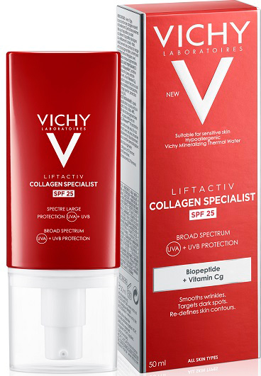 Антивозрастной крем-уход для коррекции морщин и контура лица Vichy LiftActiv Collagen Specialist SPF25, 50 мл - фото 5